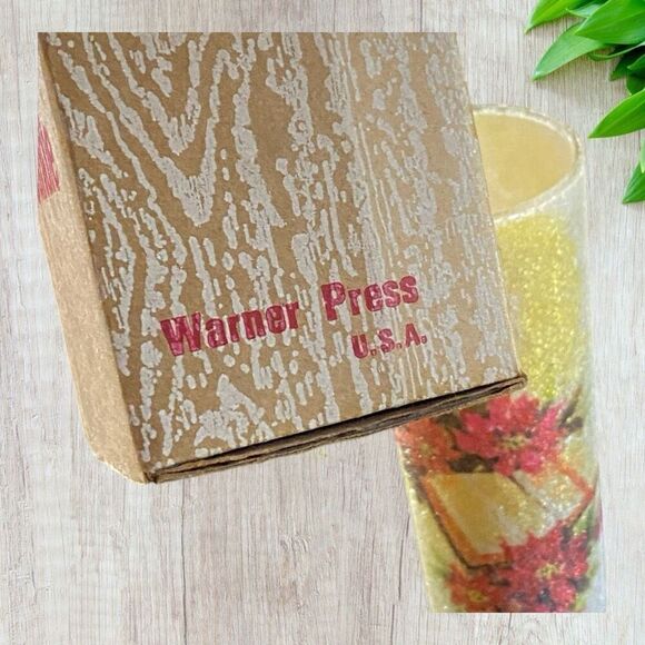 Frostee Light Sugar Candle Poinsettia Warner Press In Box - Picture 5 of 8